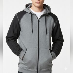 DC Gray and Black Hoodie